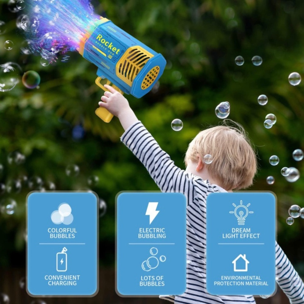 New in box Rocket Bubble gun
